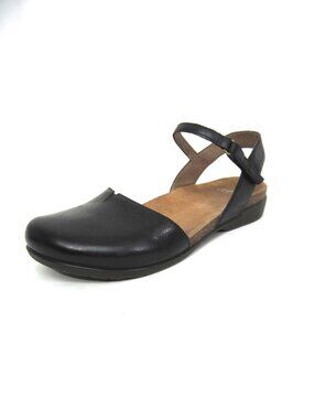 Dansko EUC Rowan Womens Size 38 US 7.5 8 Black Leather Mary Jane Ankle Strap